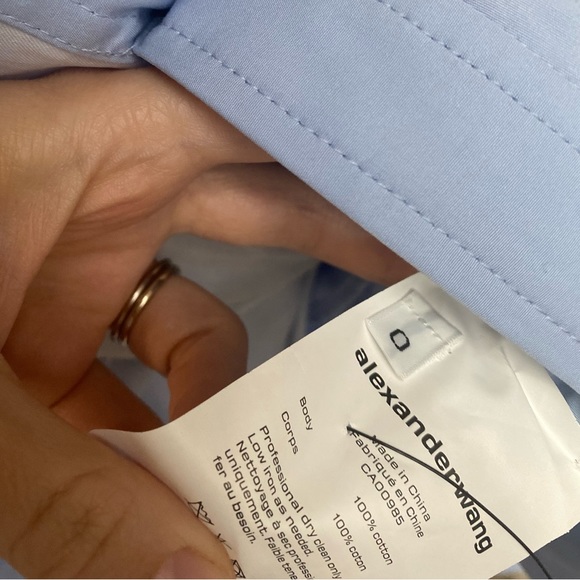 EUC ALEXANDER WANG Cinched Cotton Shirt Dress $795 0 - Picture 6 of 8